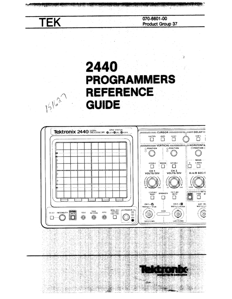 Tektronix 2440 User manual Tektronix 2440 User manual