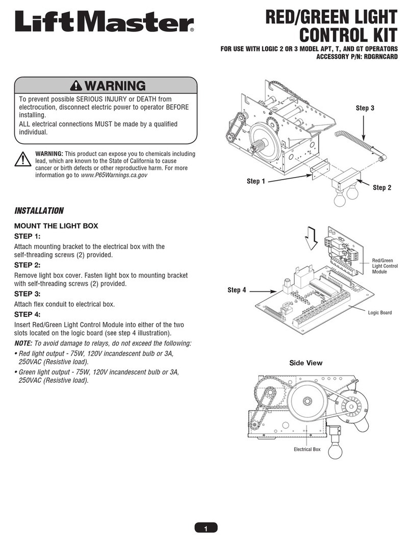 Chamberlain RED/GREEN LIGHT CONTROL KIT User manual