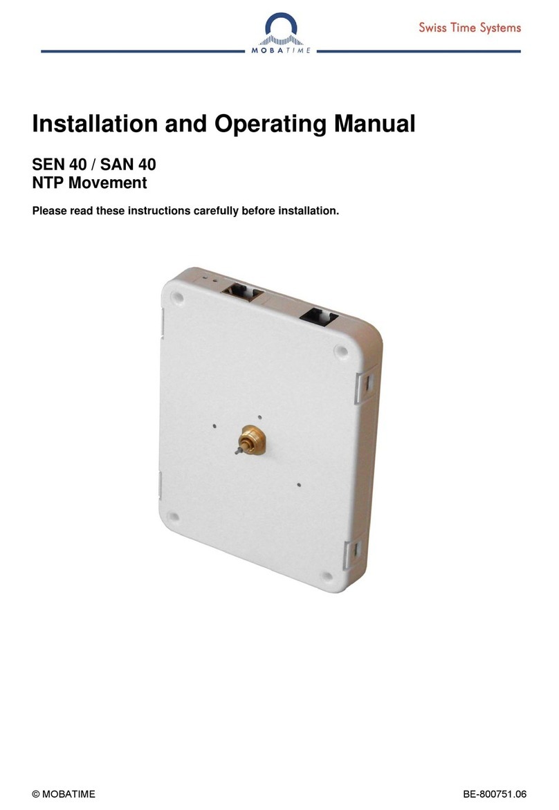 Mobatime SEN 40 Installation and operating manual