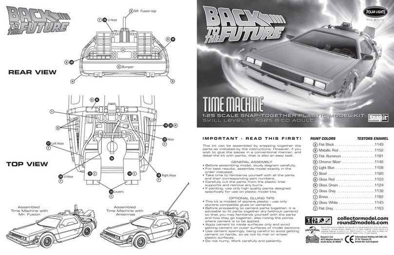 Polar Lights Back to The Future Time Machine quick start guide
