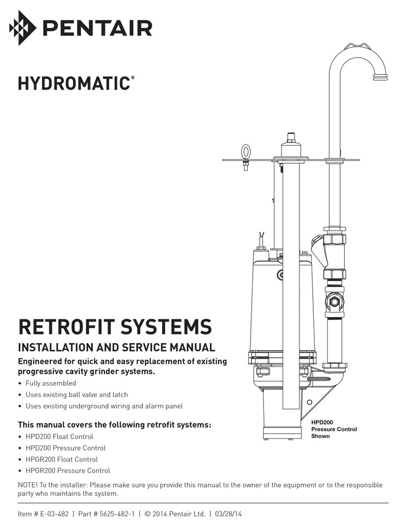 Pentair HYDROMATIC HPD200 Installation and service manual