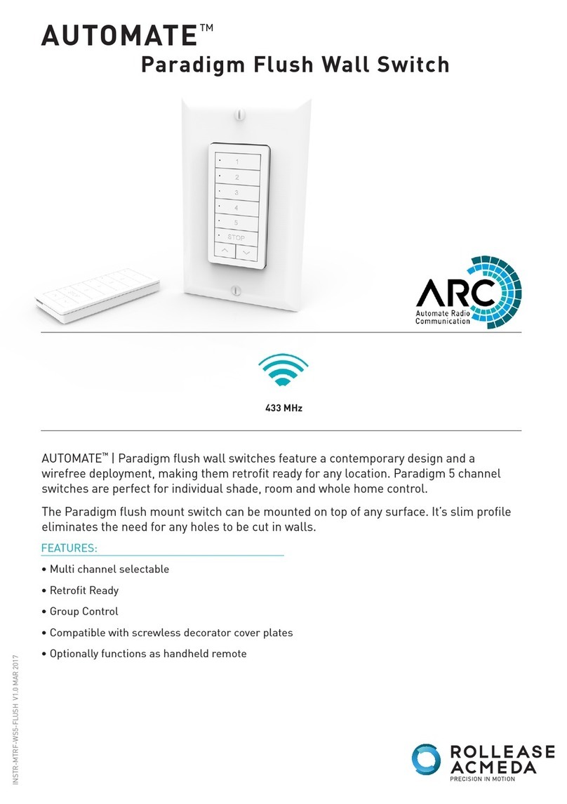 rollease acmeda AUTOMATE Series User manual
