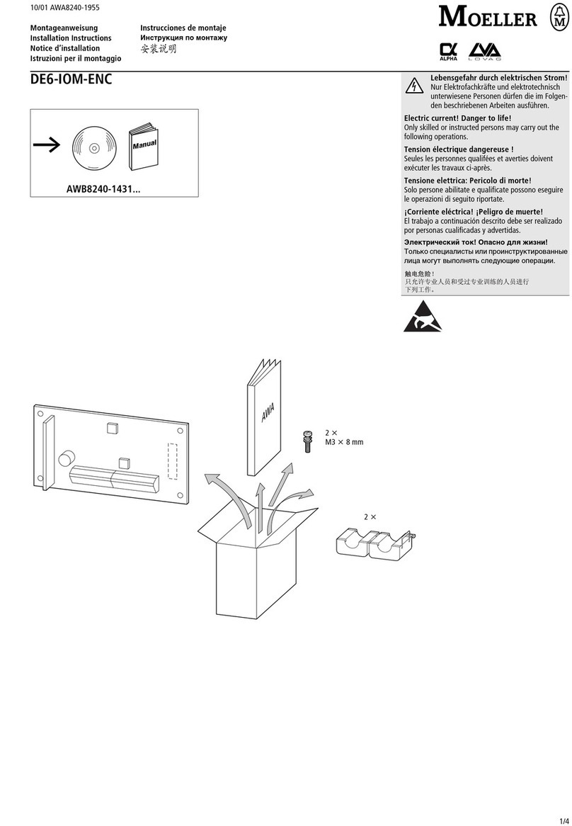 Moeller DE6-IOM-ENC installation instructions