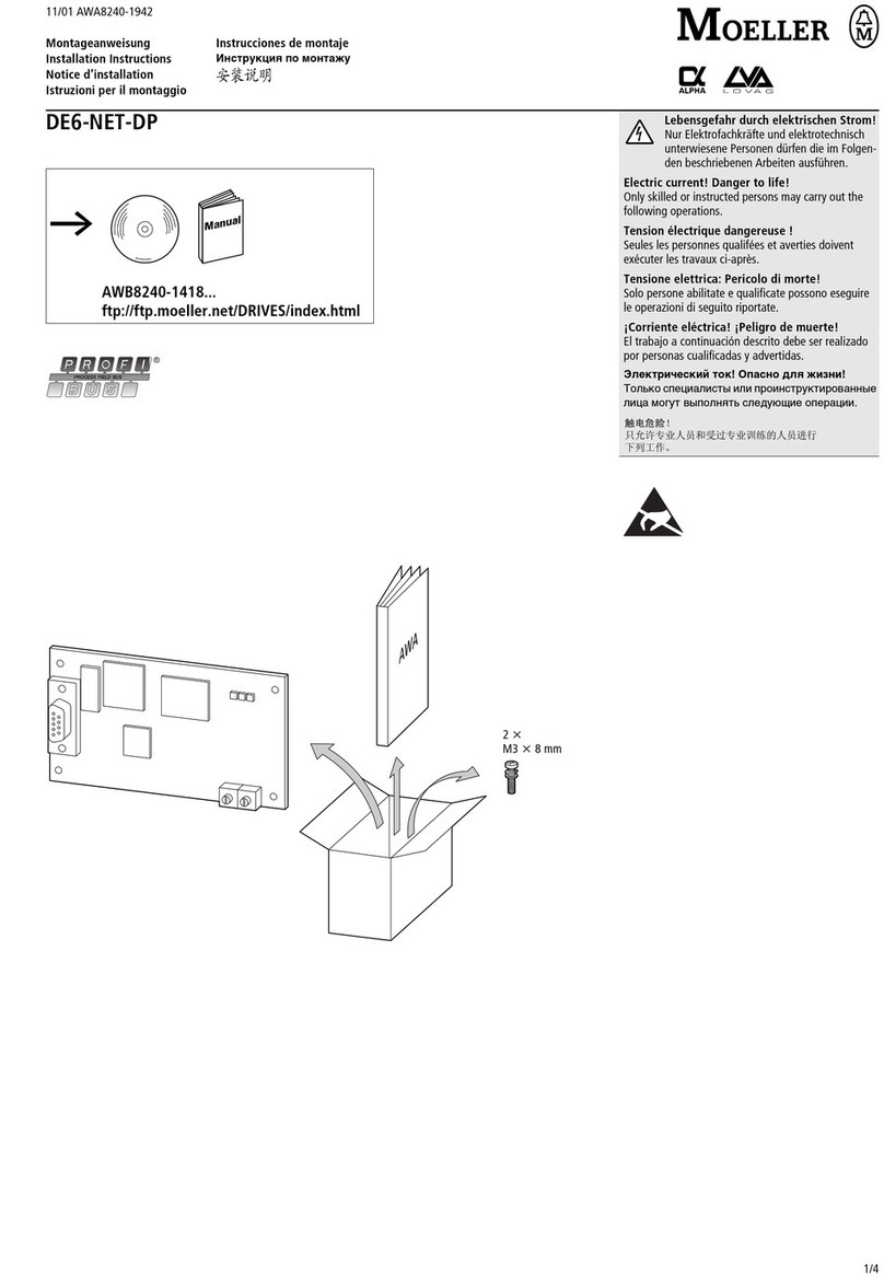 Moeller DE6-NET-DP installation instructions