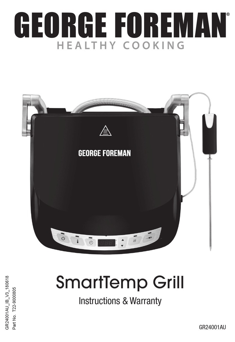 George Foreman SmartTemp Grill Installation instructions manual