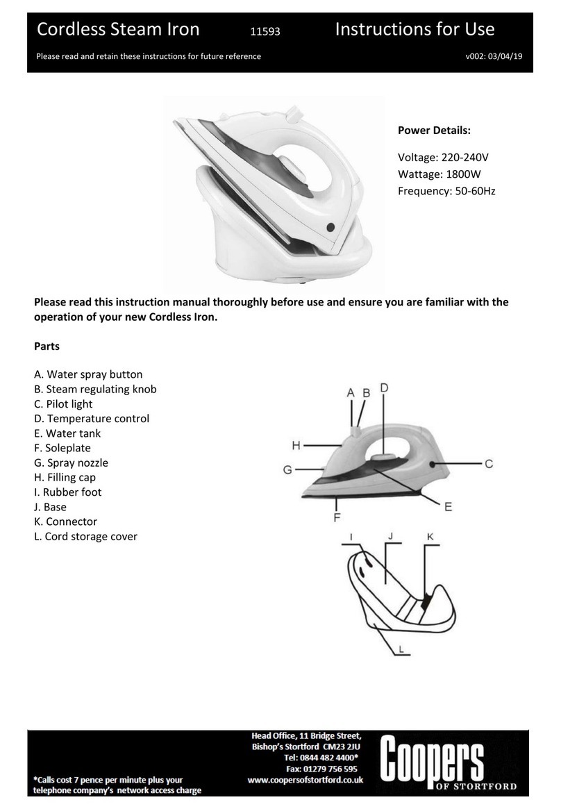 Coopers of Stortford 11593 Instructions for use