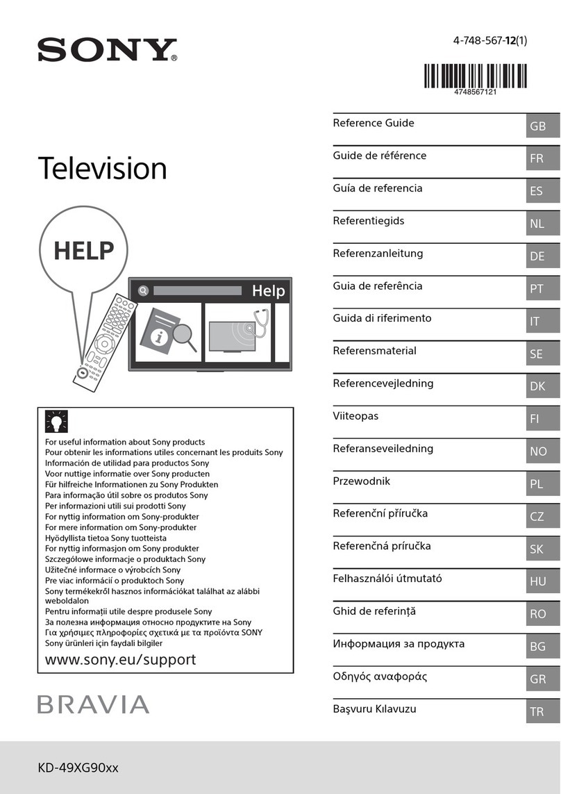 Sony BRAVIA KD-49XG90 Series reference guide