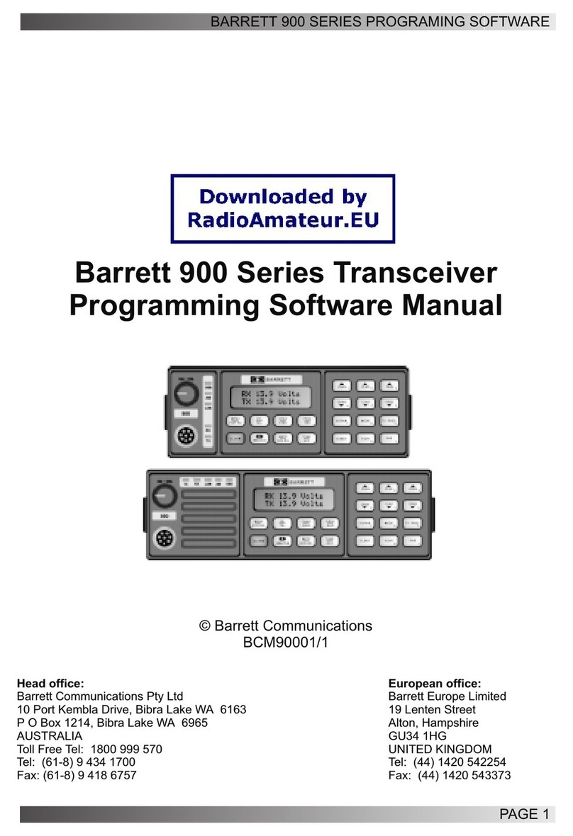 Barrett 900 Series Programming Software Manual