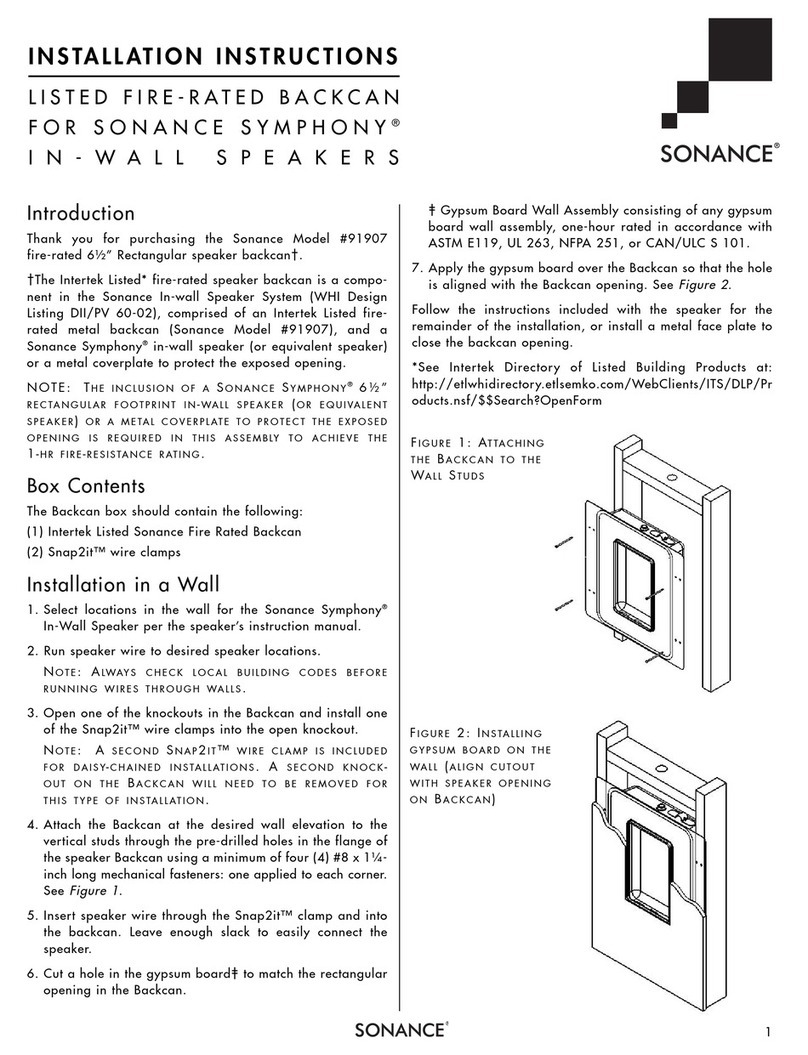 Sonance 91907 installation instructions