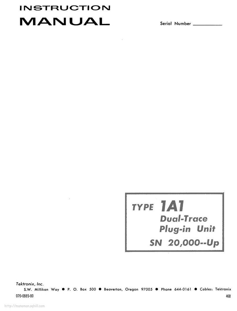 Tektronix 1A1 User manual Tektronix 1A1 User manual