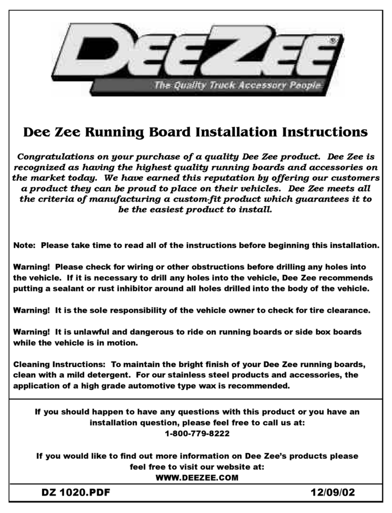 DeeZee Running Board User manual