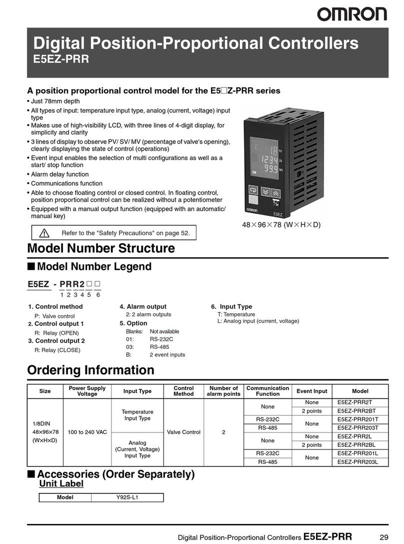 Omron E5EZ-PRR Series User manual Omron E5EZ-PRR Series User manual