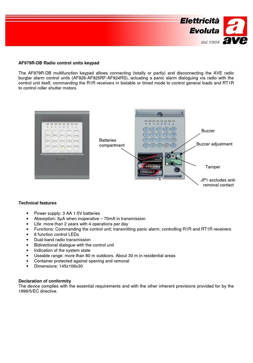 AVE AF979R-DB quick start guide