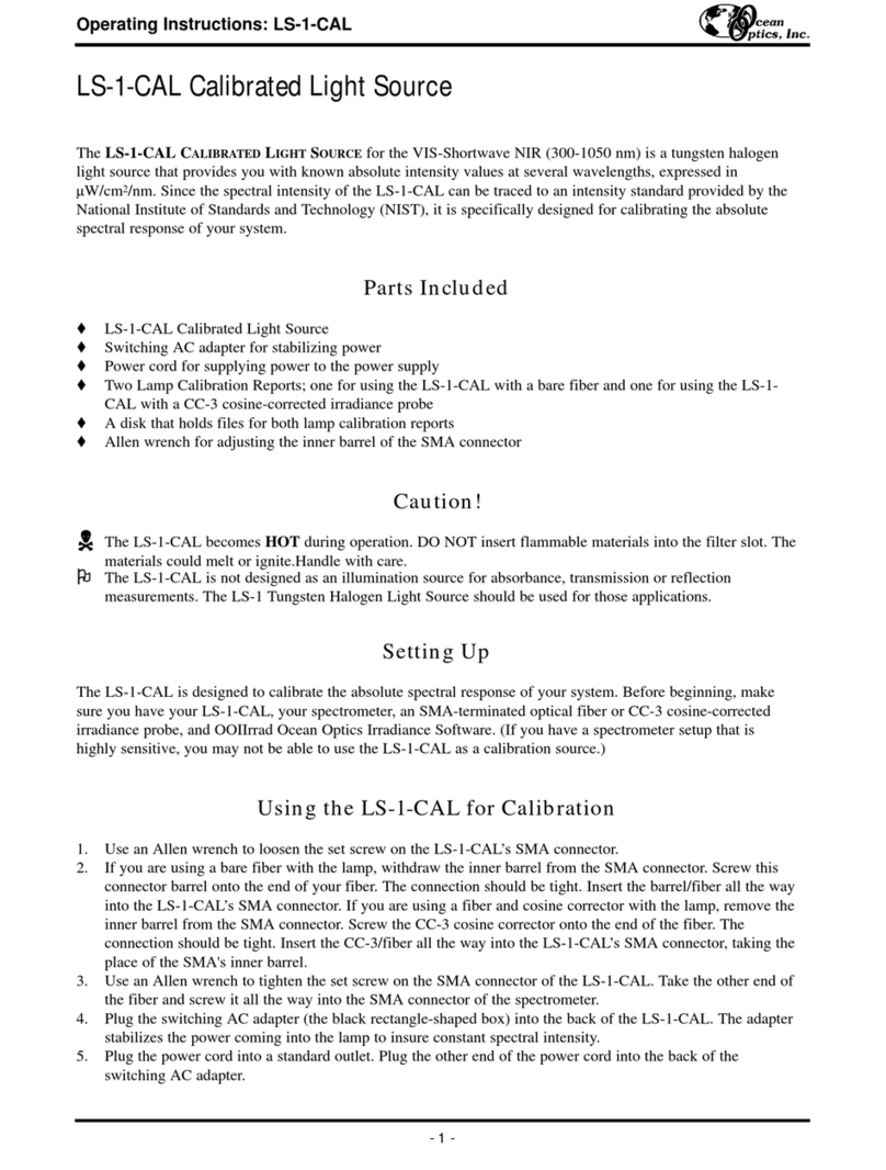 Ocean Optics LS-1-CAL operating instructions