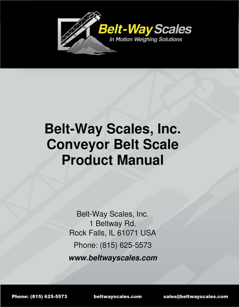 Belt-Way Scales Conveyor Belt Scale product manual Belt-Way Scales Conveyor Belt Scale product manual