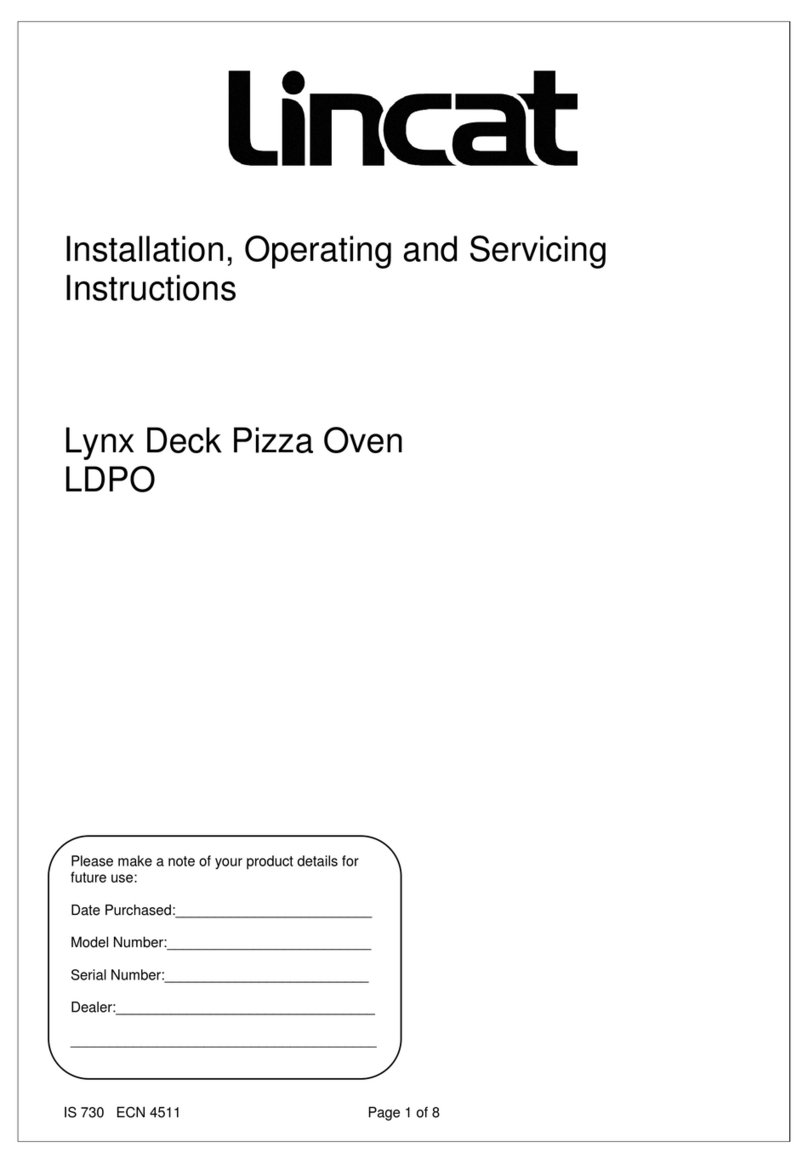 Lincat Lynx Installation, operating and servicing instructions