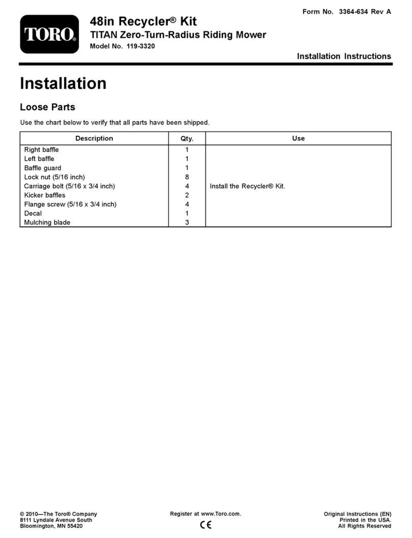 Toro Recycler 119-3320 User manual Toro Recycler 119-3320 User manual
