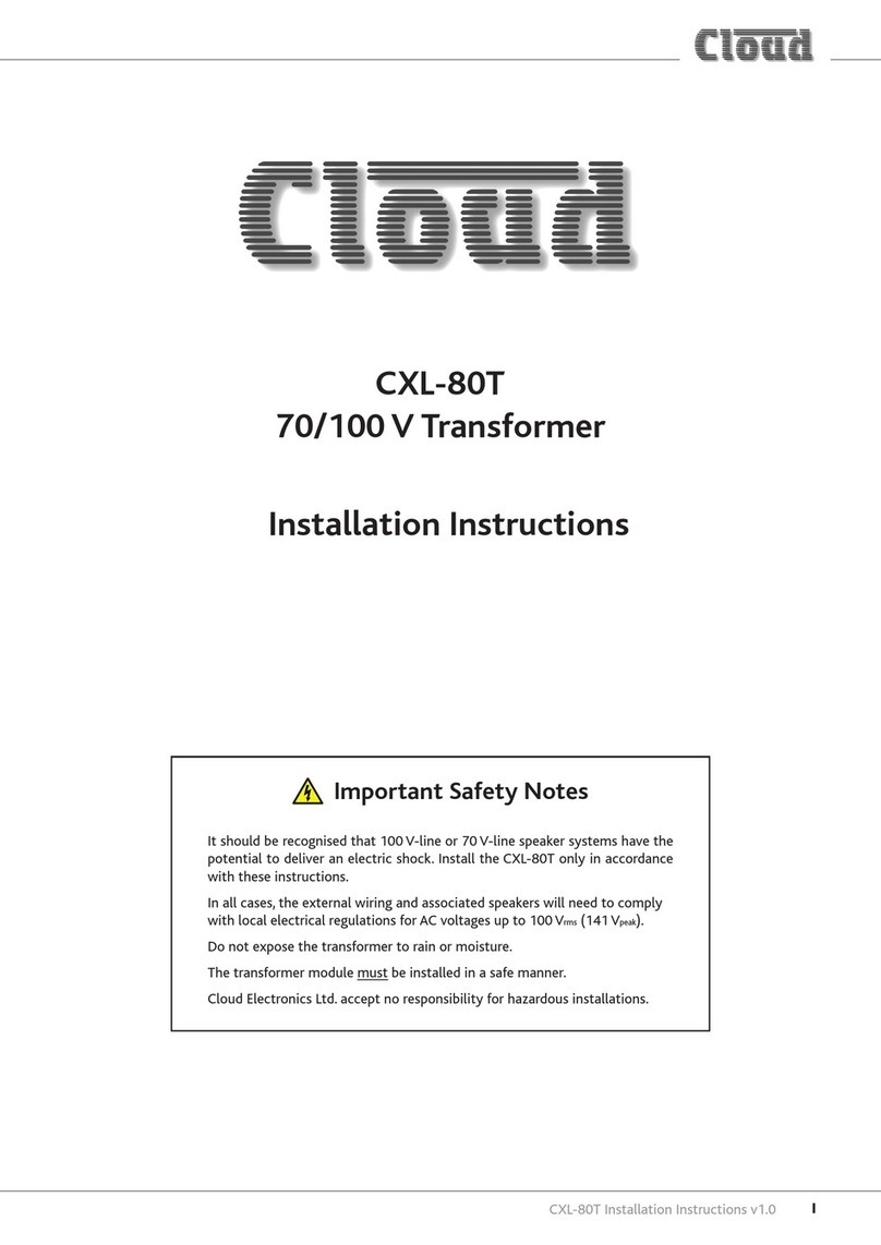 Cloud CXL-80T installation instructions Cloud CXL-80T installation instructions