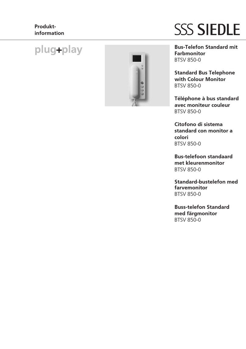 SSS Siedle BTSV 850-0 User manual