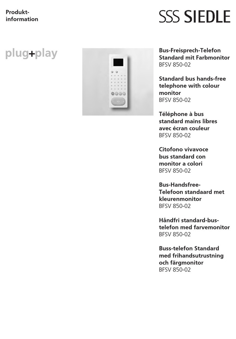 SSS Siedle BFSV 850-02 Product information