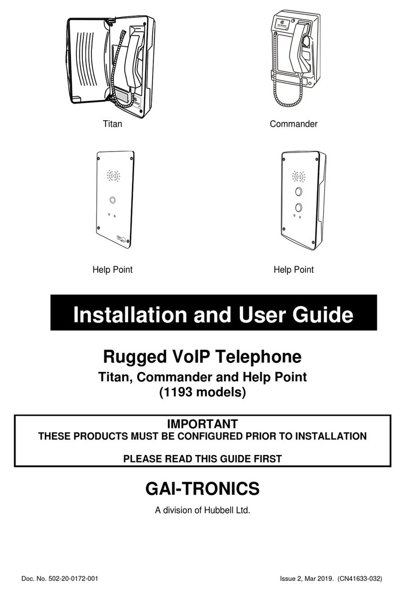 Hubbell GAI-TRONICS Titan Series Installation and user guide