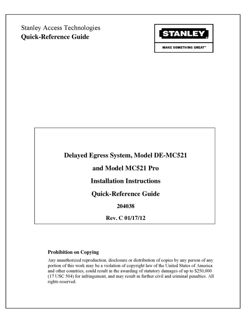 Stanley DE-MC521 Quick reference guide