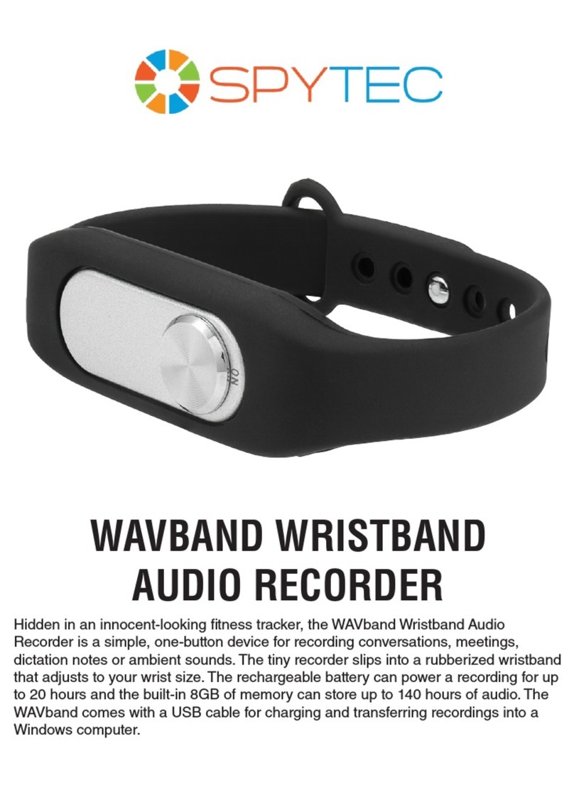 Spy Tec WAVBAND WRISTBANDAUDIO RECORDER manual
