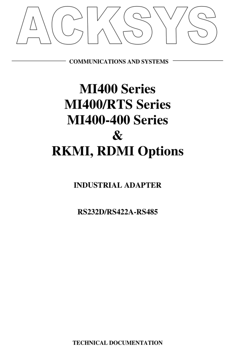 Acksys MI400 Series Technical documentation