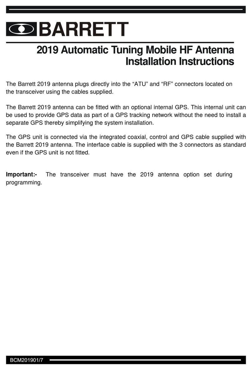 Barrett 2019 Automatic Tuning Mobile HF Antenna installation instructions