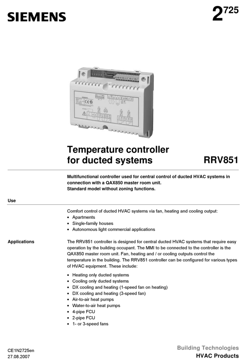 Siemens RRV851 User manual