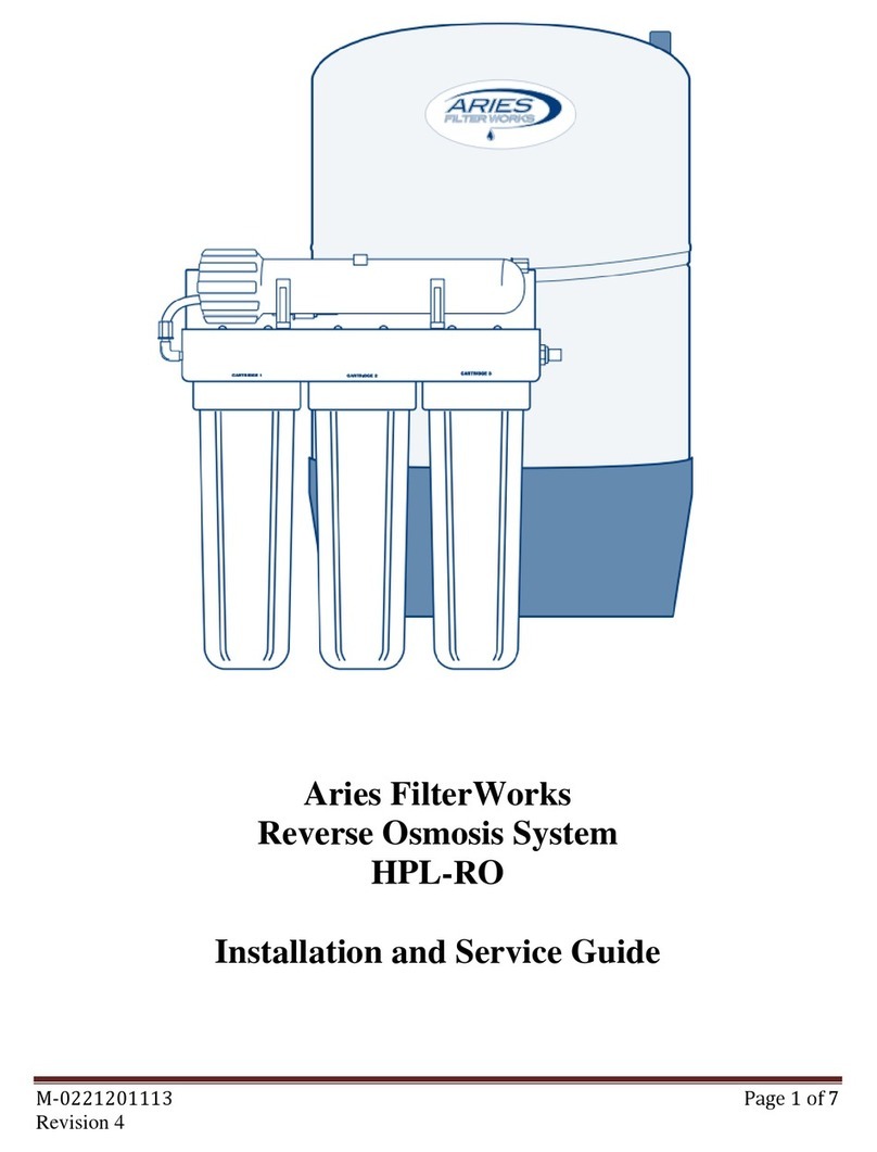 Aries FilterWorks HPL-RO Installation and service guide