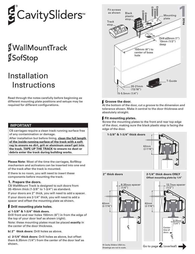 Cavity Sliders WallMountTrack installation instructions