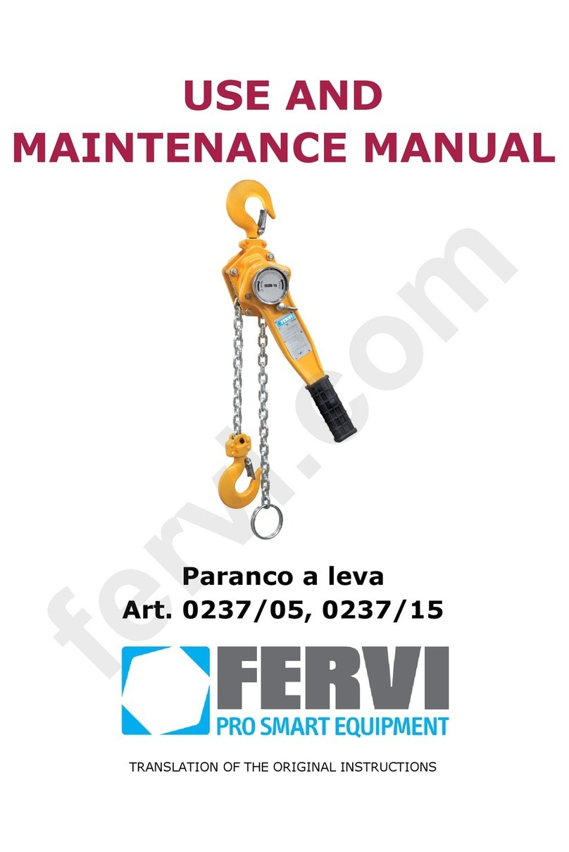 Fervi 0237/05 Use and maintenance manual