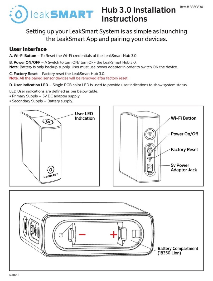 LeakSmart Hub 3.0 installation instructions