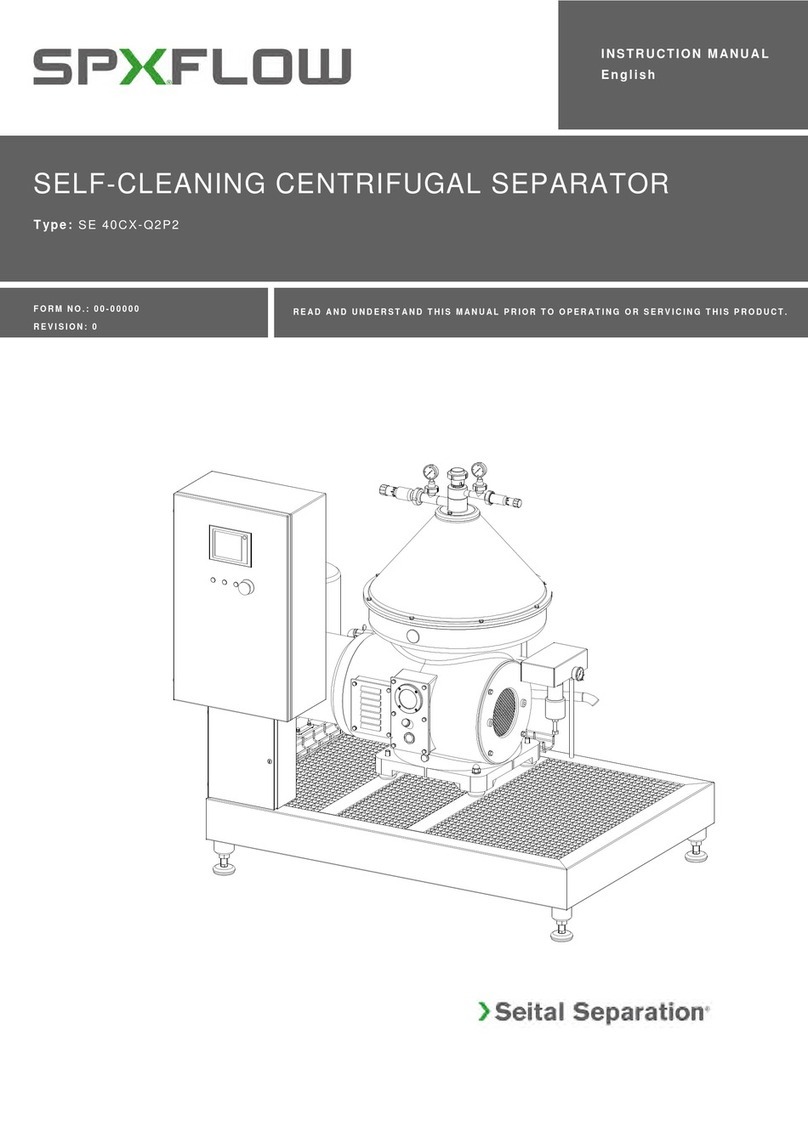 SPX FLOW Seital Separation SE 40CX-Q2P2 instruction manual