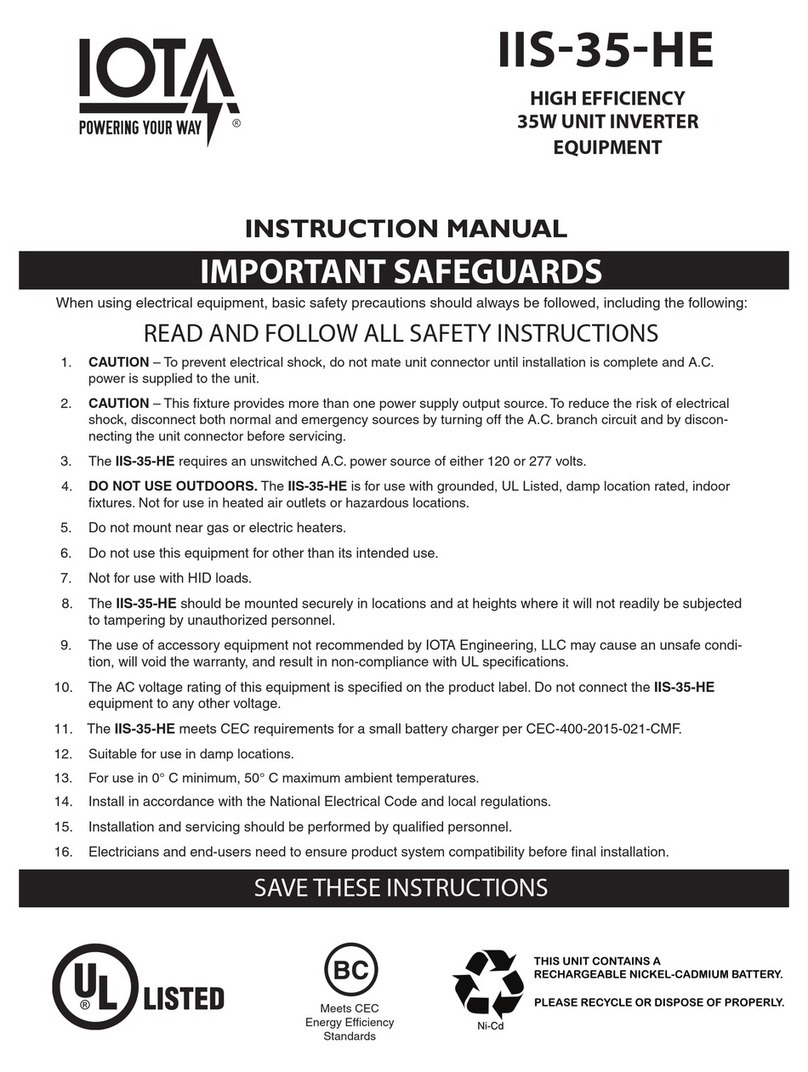 IOTA IIS-35-HE instruction manual