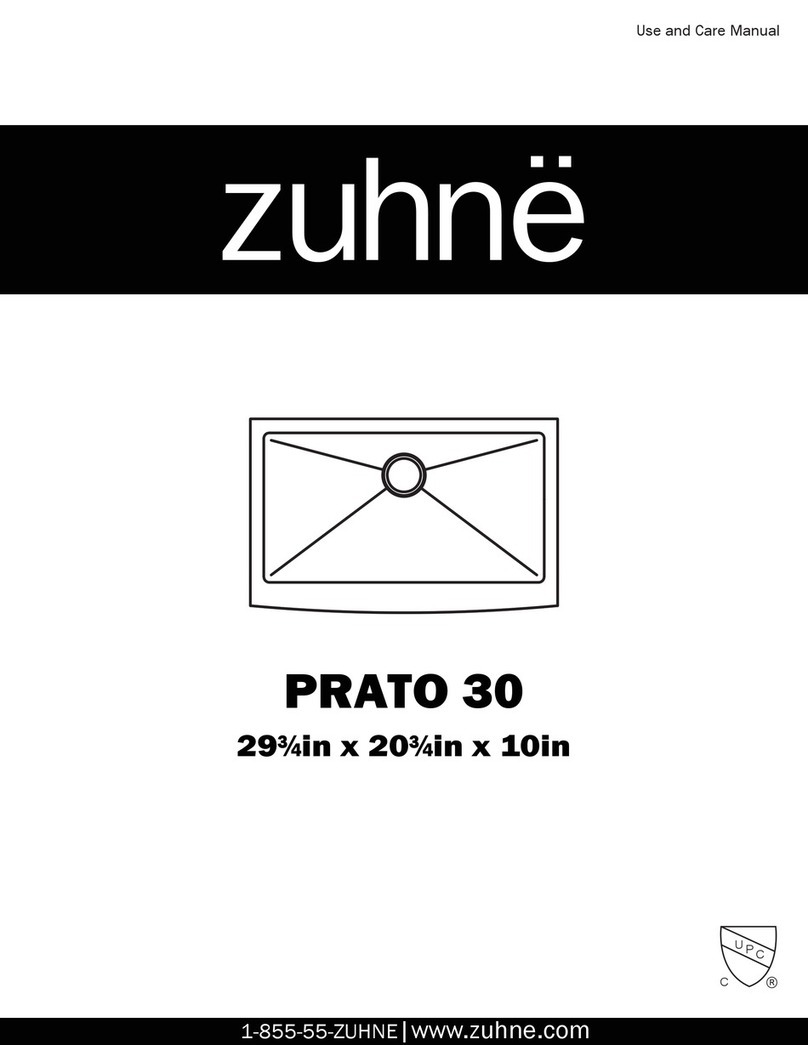 ZUHNE PRATO 30 use and care manual