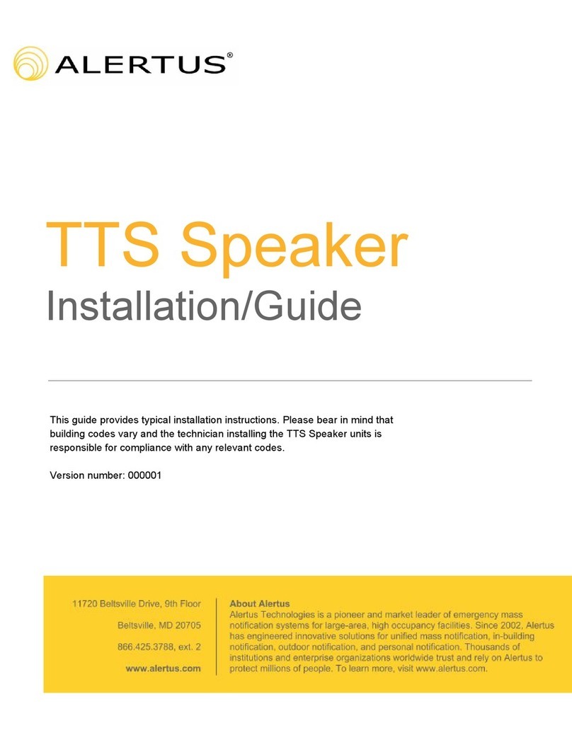 ALERTUS TTS Speaker installation guide