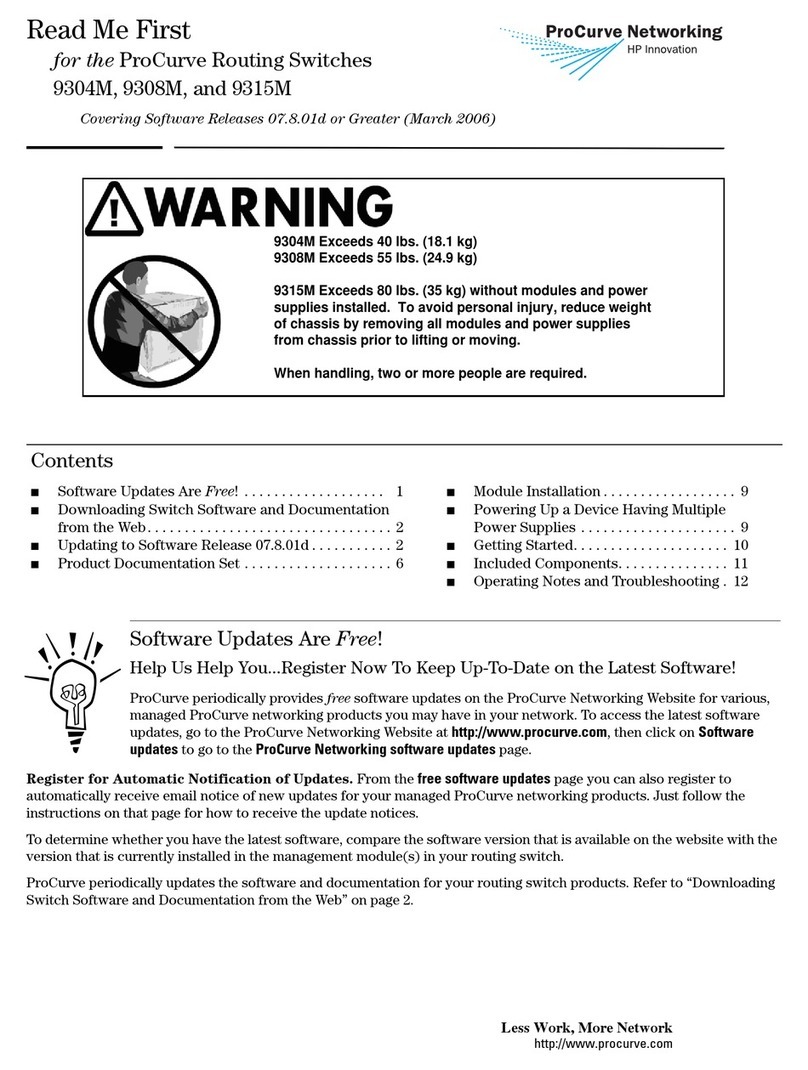 HP ProCurve 1600M Manual