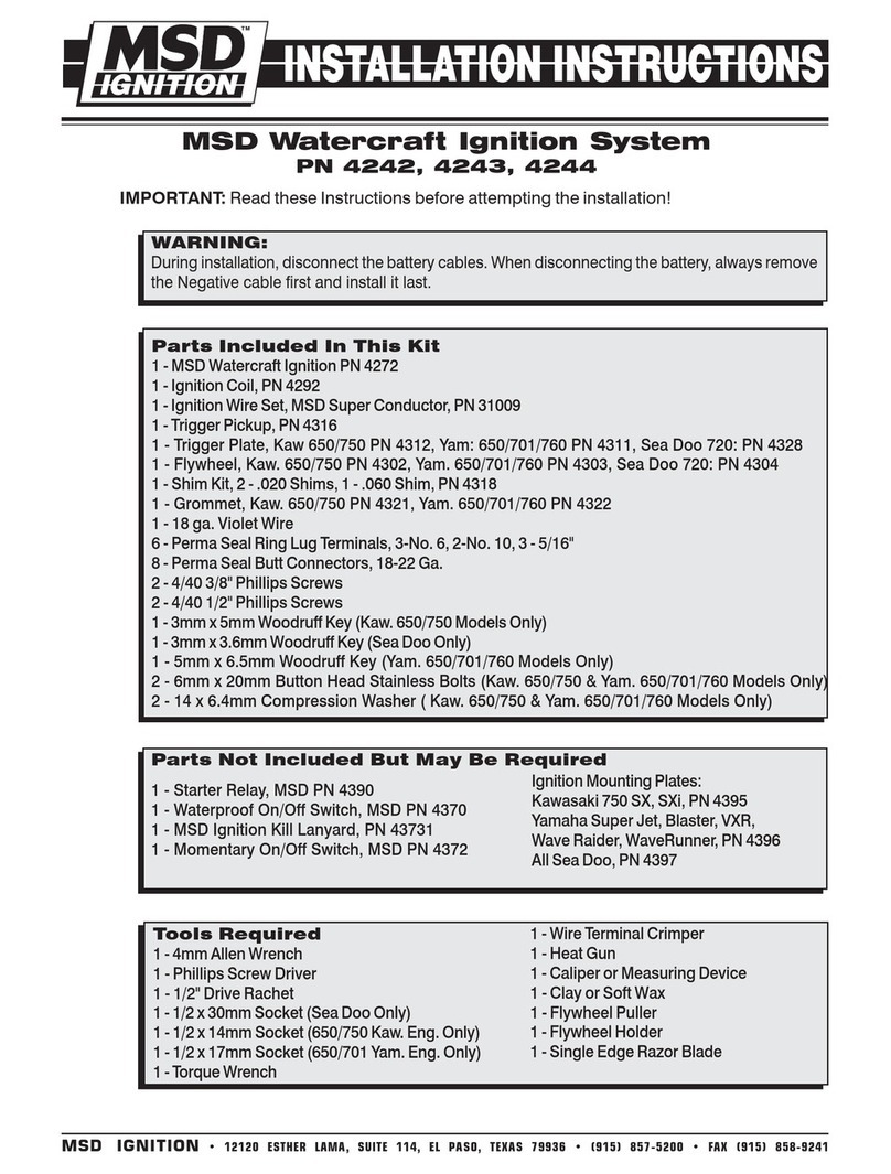 MSD Ignition 4242 Installation instruction