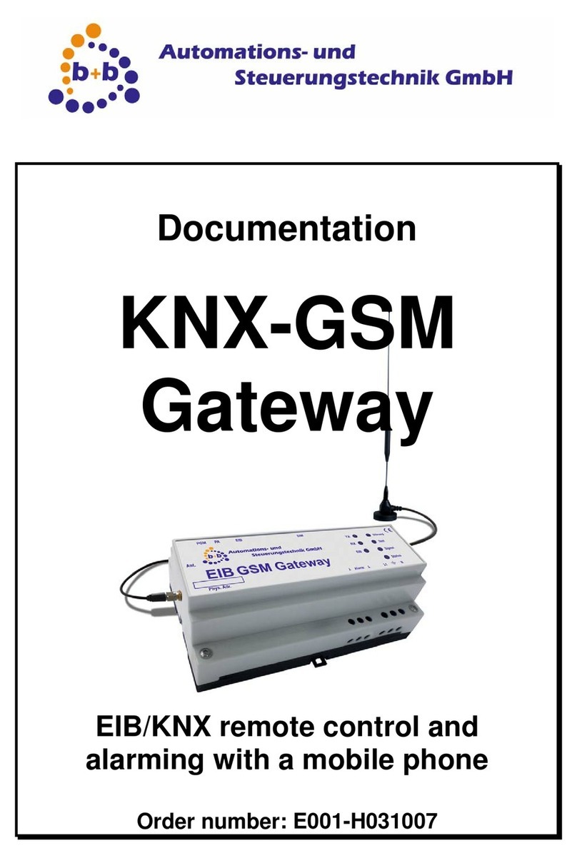 B+B KNX-GSM Gateway Operator's manual
