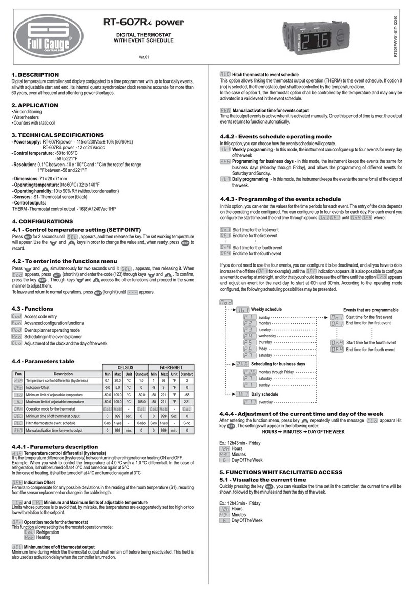 Full Gauge Controls RT-607RiL power manual