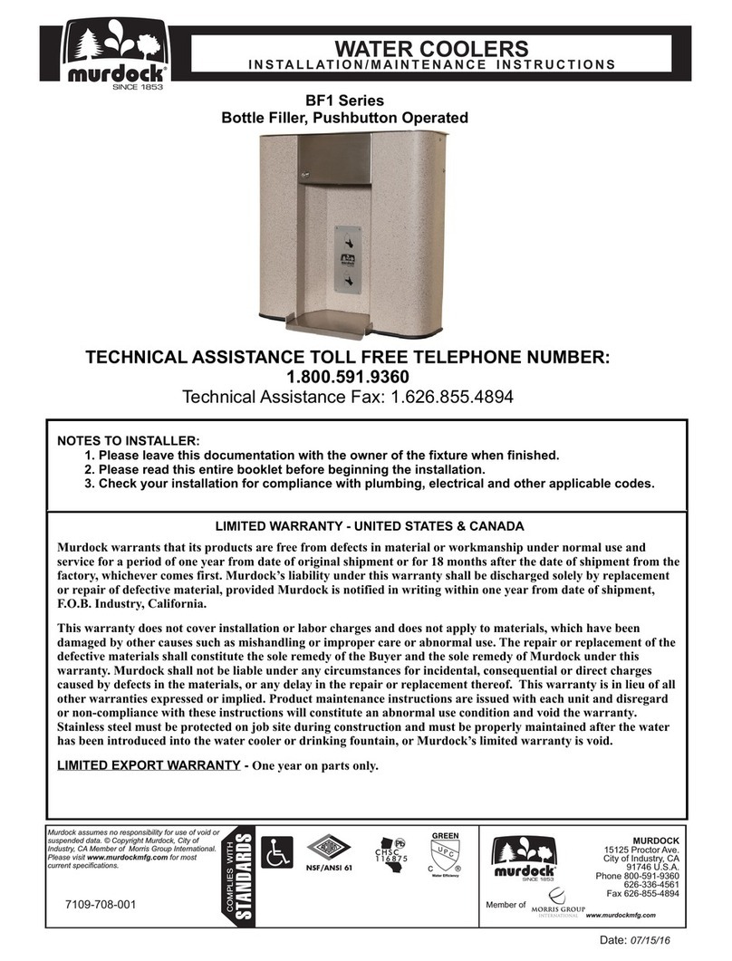 Murdock BF1 Series Installation and operating instructions Murdock BF1 Series Installation and operating instructions