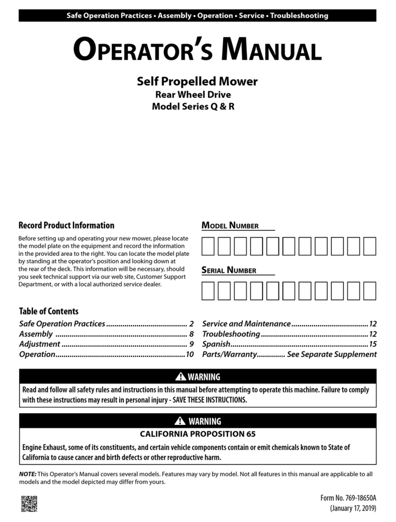 MTD R Series User manual
