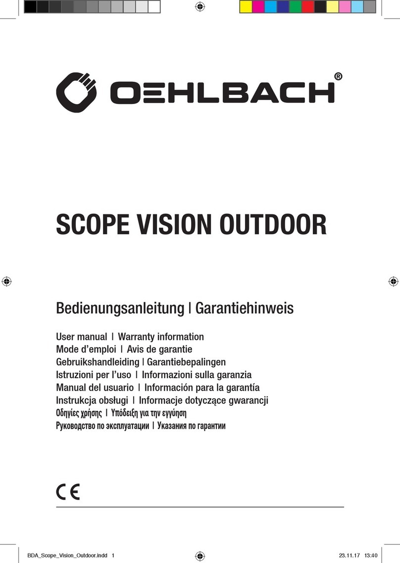 Oehlbach Scope Vision Outdoor User's manual & warranty information