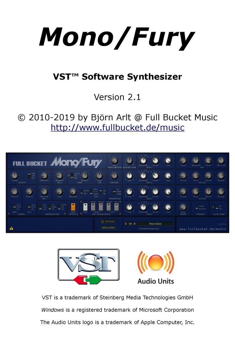Full Bucket Music Mono/Fury manual