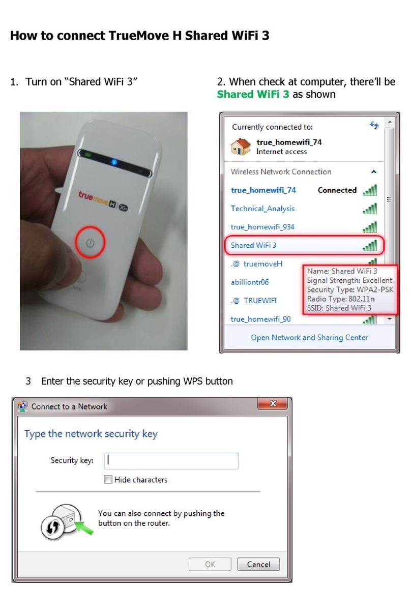 TrueMove H Shared WiFi 3 quick starrt guide