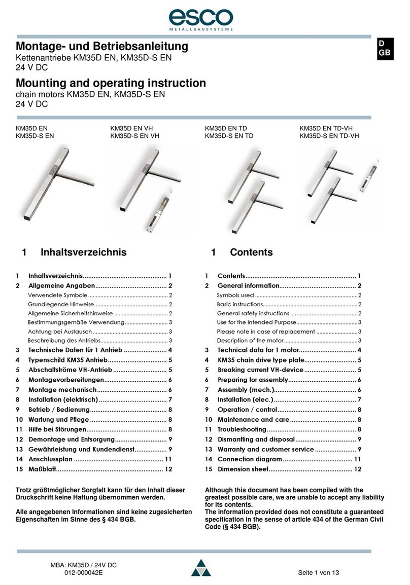 Esco KM35D EN TD Service manual