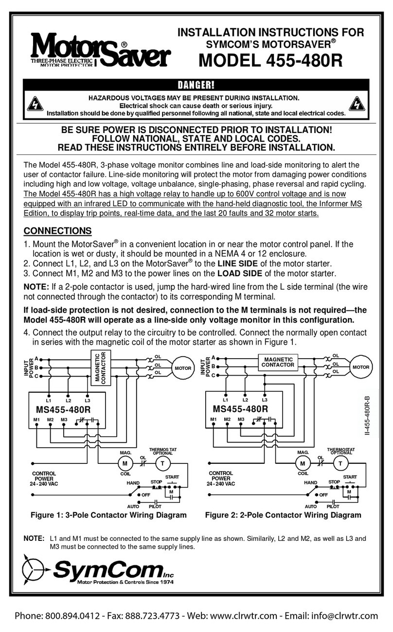 SymCom MOTORSAVER 455-480R User manual