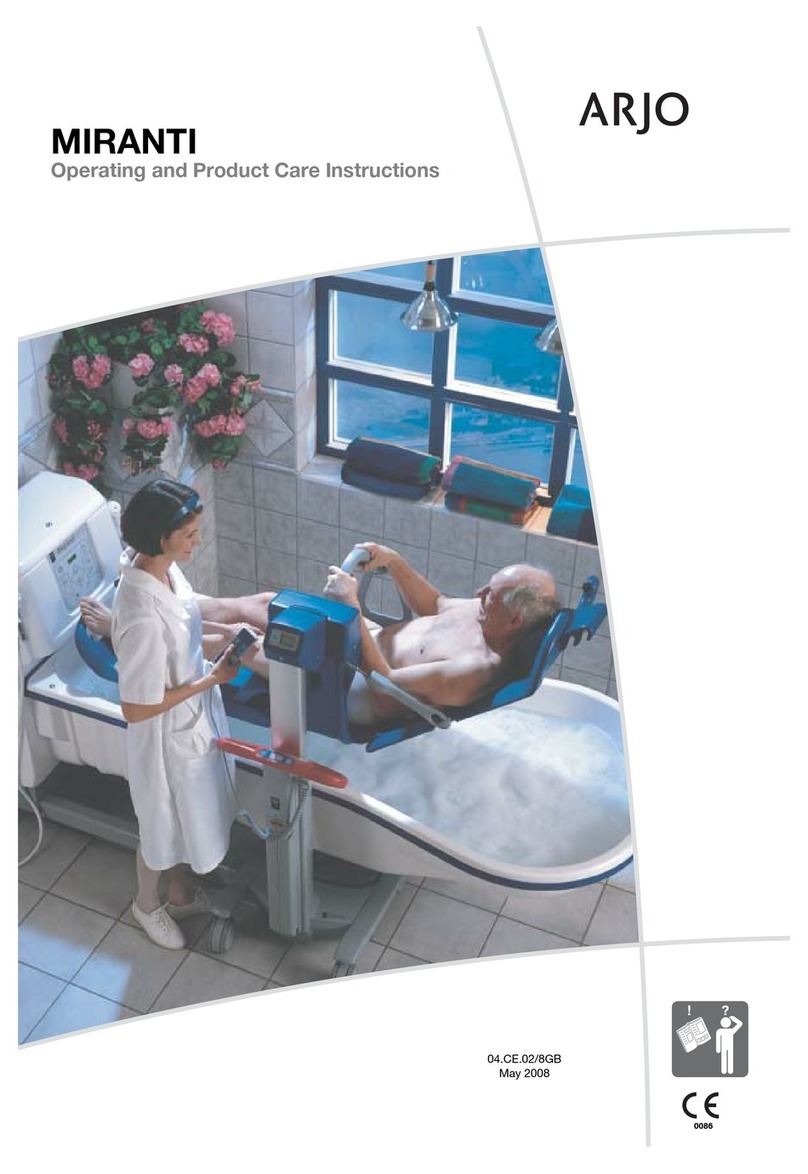 Arjo MIRANTI CEB 8X0X Operating and Product Care Instructions